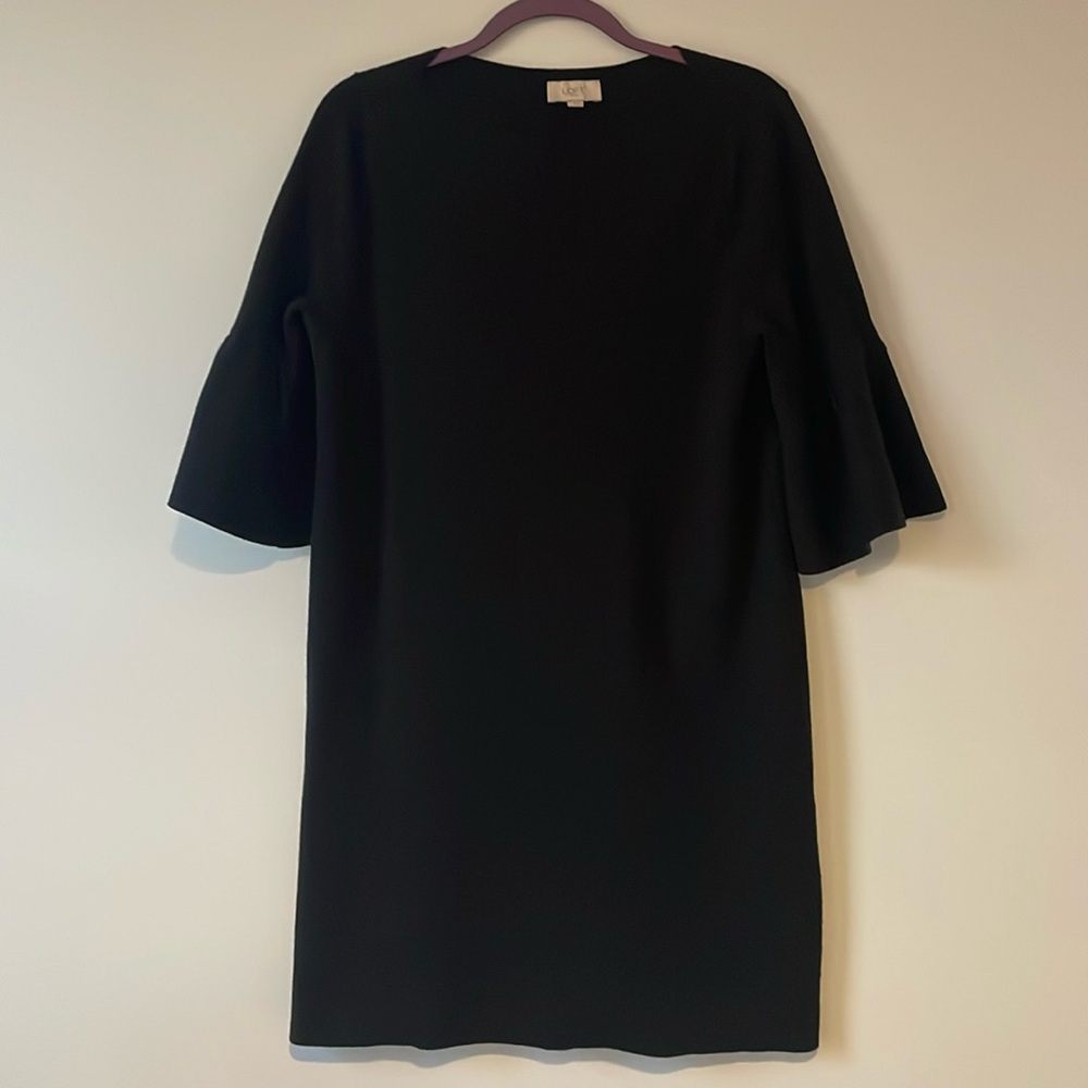 Loft Black Sweater Dress with Bell Sleeves